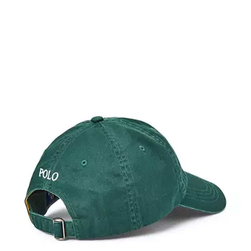LOGO EMBROIDERED TWILL BALL CAP GREEN