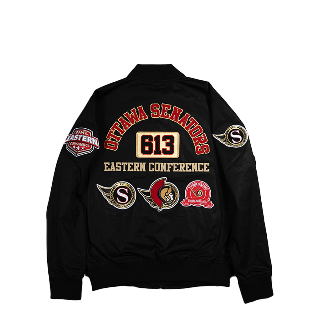 OTTAWA SENATORS AREA CODE TWILL JACKET BLACK