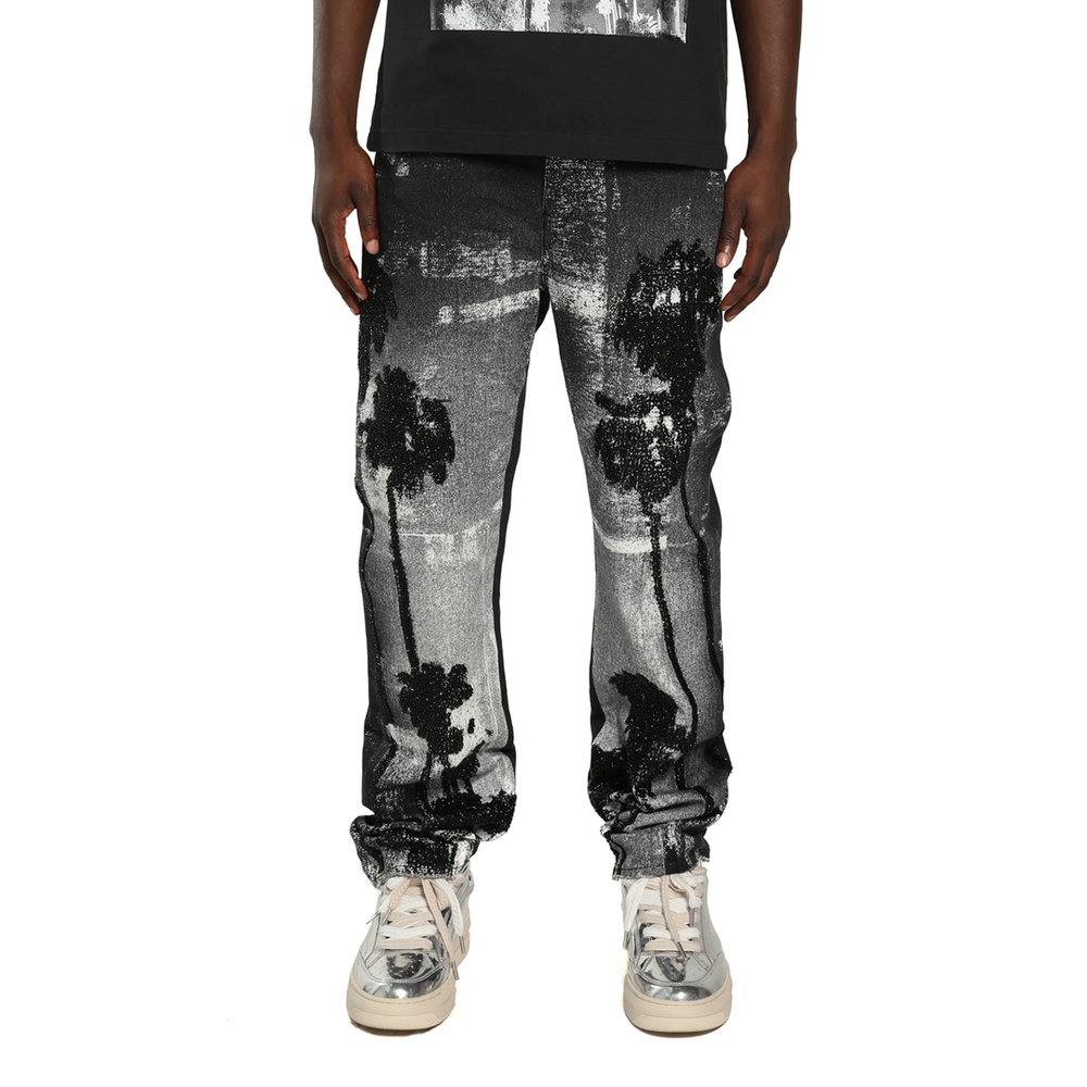 BEADED PALM JEANS