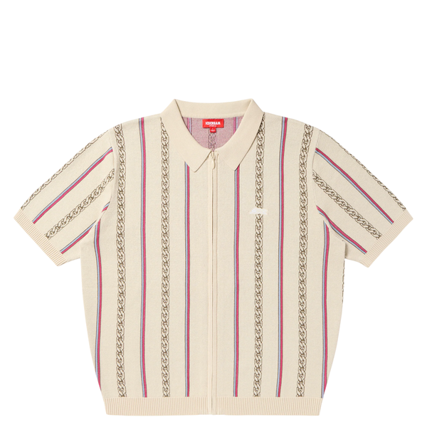 SHORT SLEEVE CHAIN POLO SWEATER