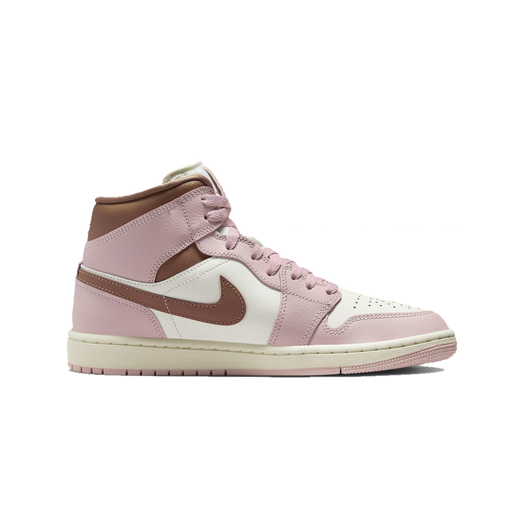 WOMEN S AIR JORDAN 1 MID PINK OXFORD BROWN NRML