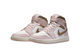 WOMEN'S AIR JORDAN 1 MID PINK OXFORD BROWN