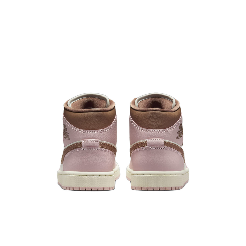 WOMEN'S AIR JORDAN 1 MID PINK OXFORD BROWN