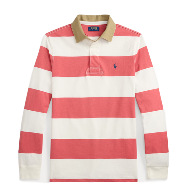 CLASSIC FIT KHAKI-COLLAR RUGBY SHIRT