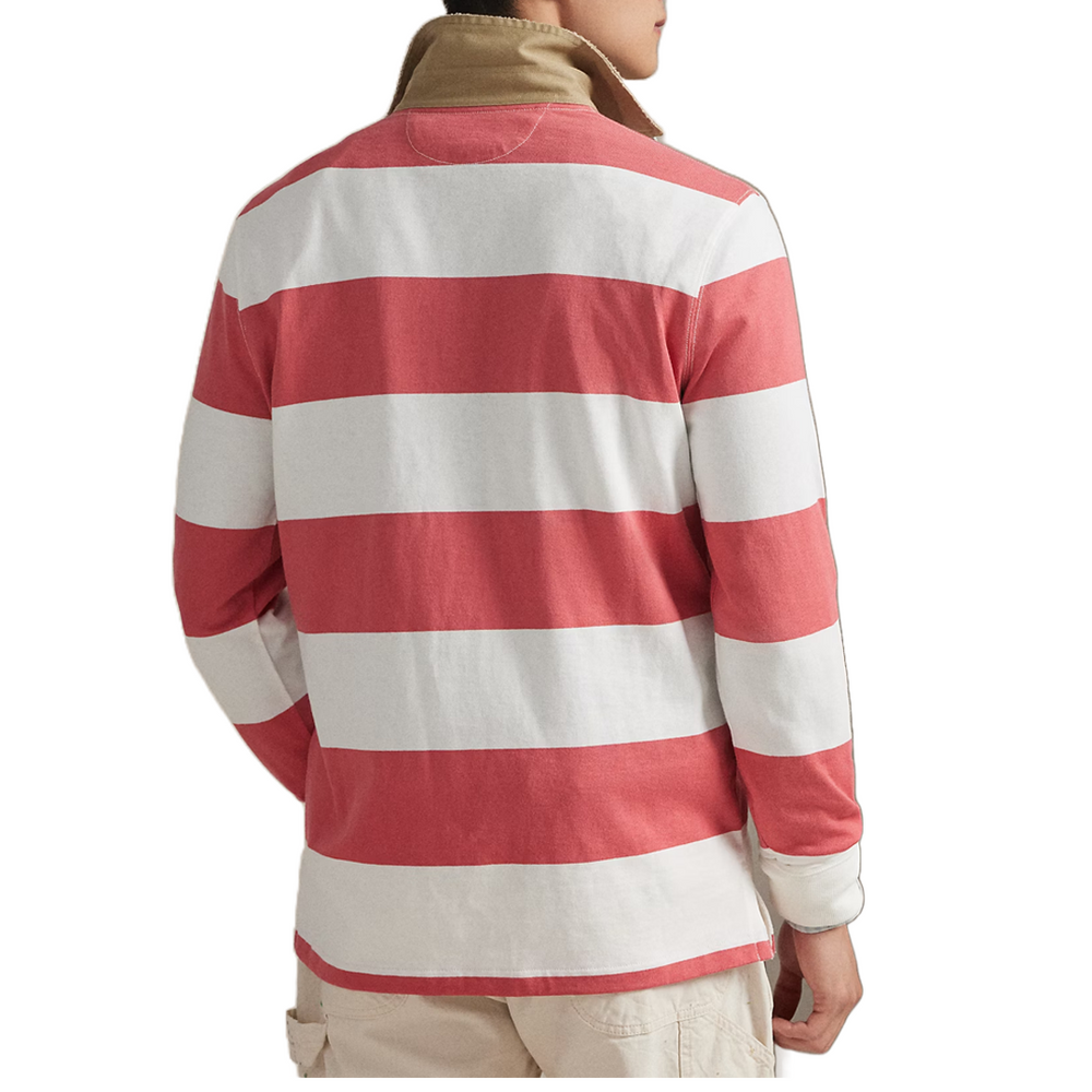 CLASSIC FIT KHAKI-COLLAR RUGBY SHIRT