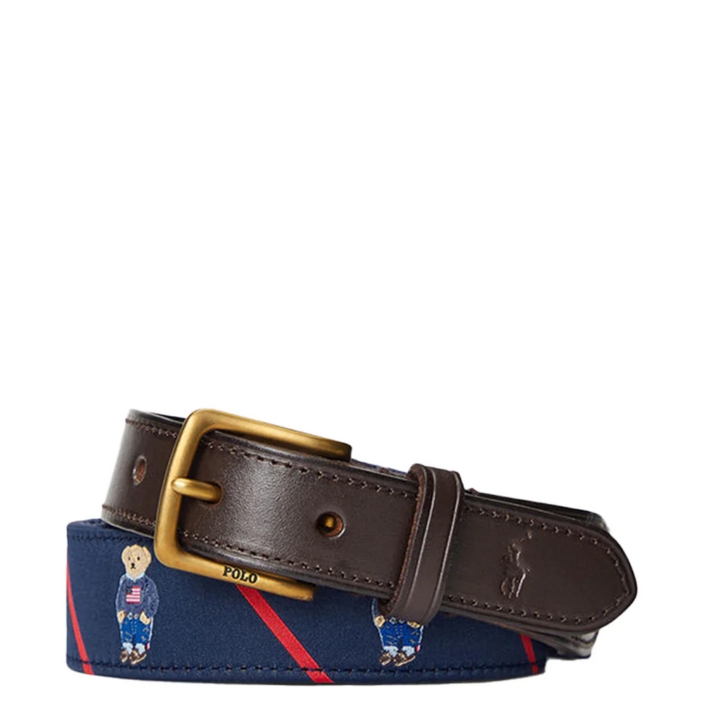 CEINTURE D'OURS EN CUIR RUBAN