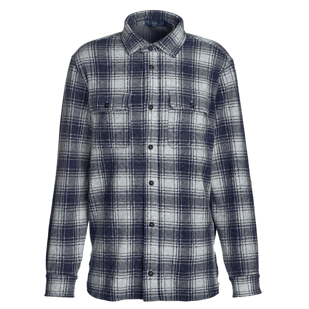 LONG SLEEVE KNIT FLANNEL CRUISE NAVY