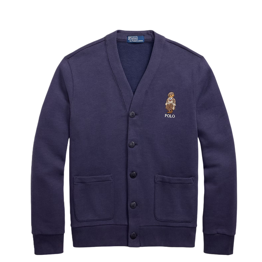 BEAR FLEECE CARDIGAN BLUE