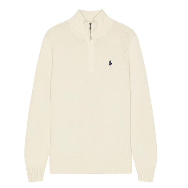 1/2 ZIP SWEATER CREAM