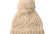 WOMEN'S CABLE BEANIE WITH POM CREAM