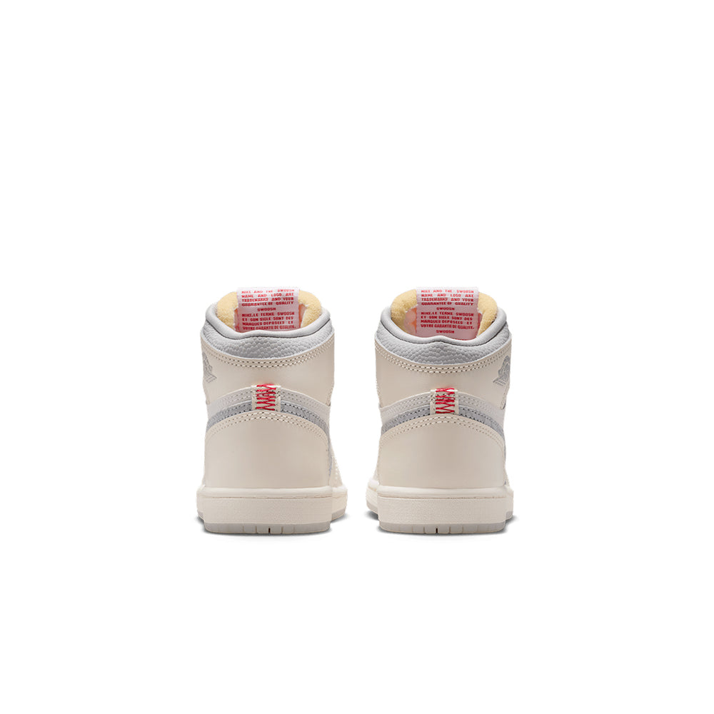 JORDAN 1 RETRO HIGH OG (PS) UNIVERSITY RED/PALE IVORY