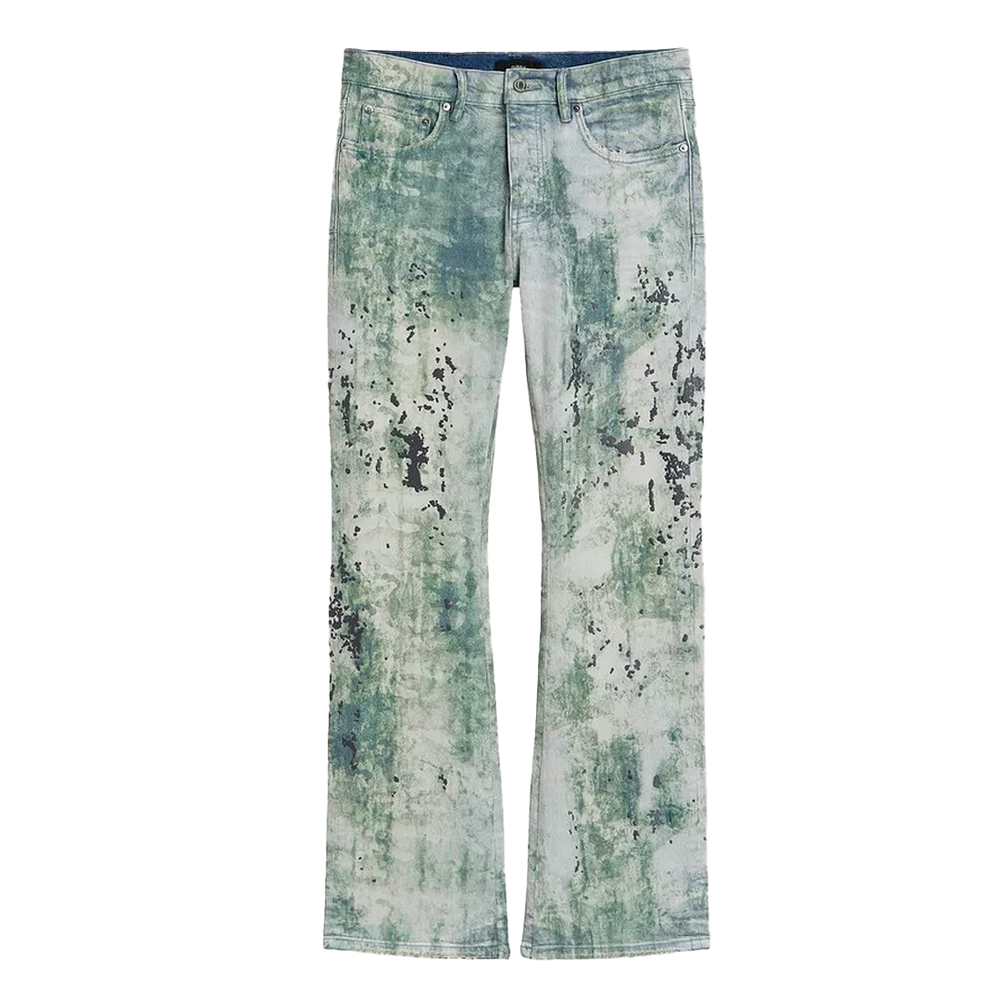 FLARE CAMOUFLAGE EMBROIDERED LIGHT INDIGO