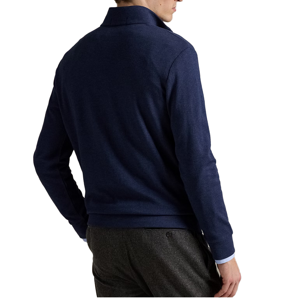 TEXTURED QUARTER-ZIP PULLOVER NAVY