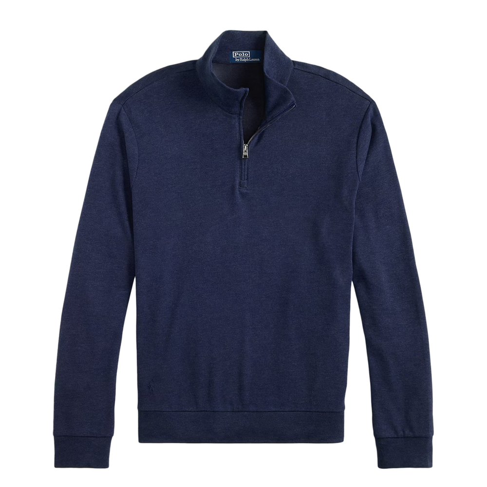 TEXTURED QUARTER-ZIP PULLOVER NAVY