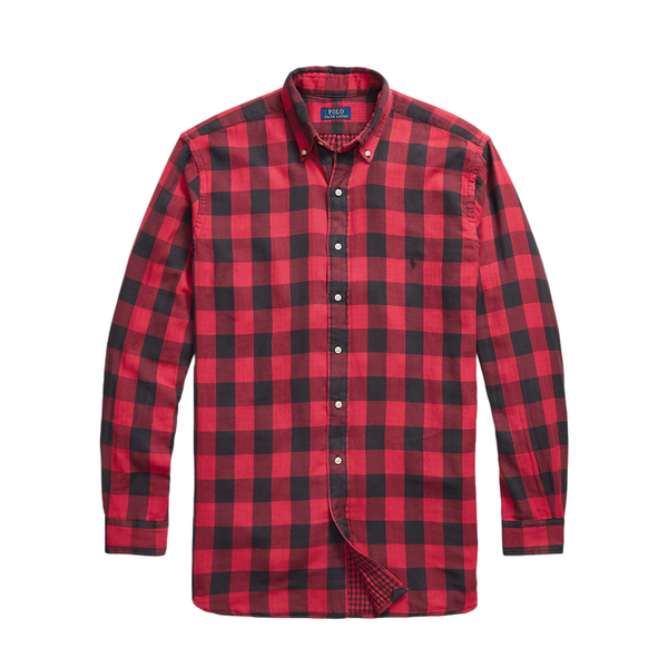 CLASSIC FIT PLAID DOUBLE-FACED SHIRT RED