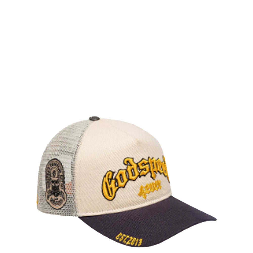 GS FOREVER TRUCKER HAT BONE/YELLOW/NAVY