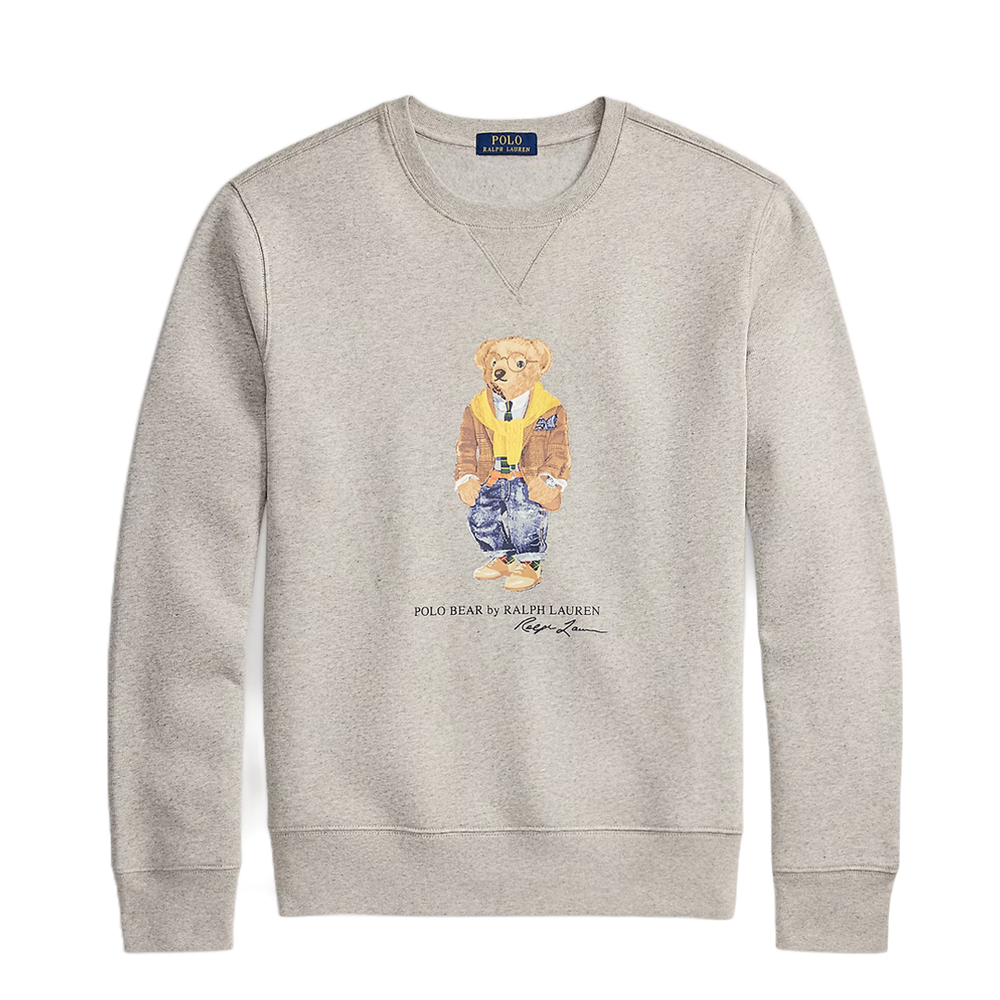 SEASONAL BEAR FLEECE SWEATSHIRT GREY