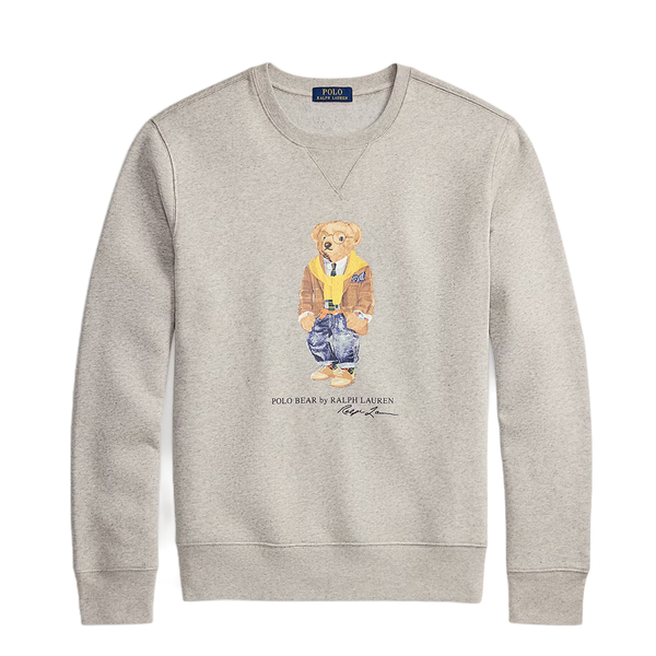 SEASONAL BEAR FLEECE SWEATSHIRT GREY
