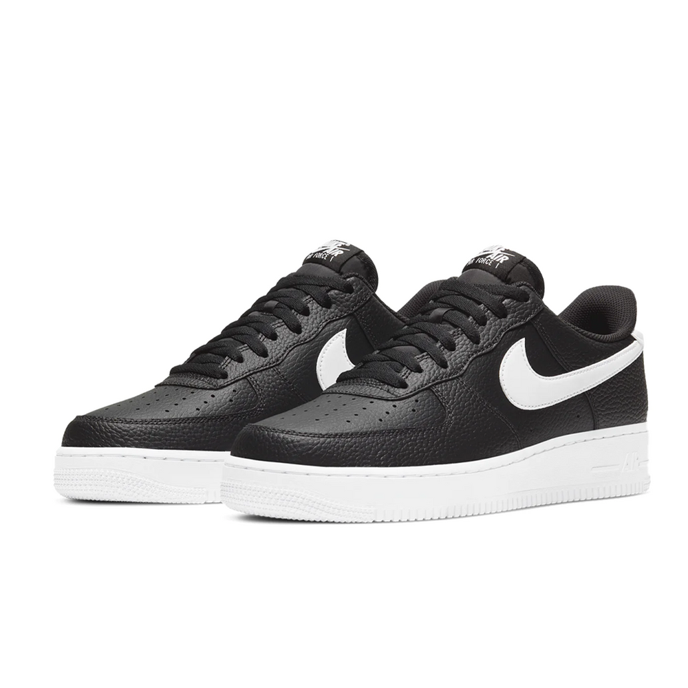 AIR FORCE 1 '07 BLACK WHITE PEBBLED LEATHER