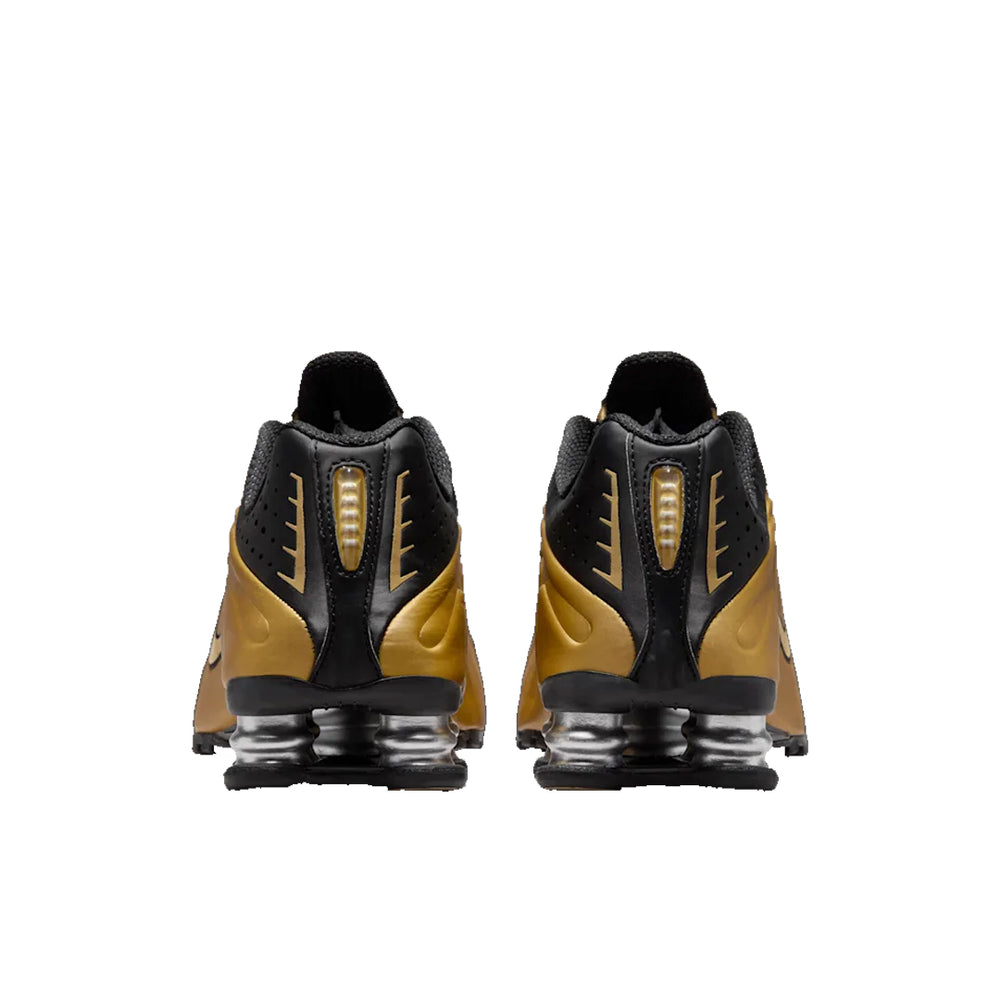 WOMEN'S SHOX R4 BLACK/METALLIC GOLD