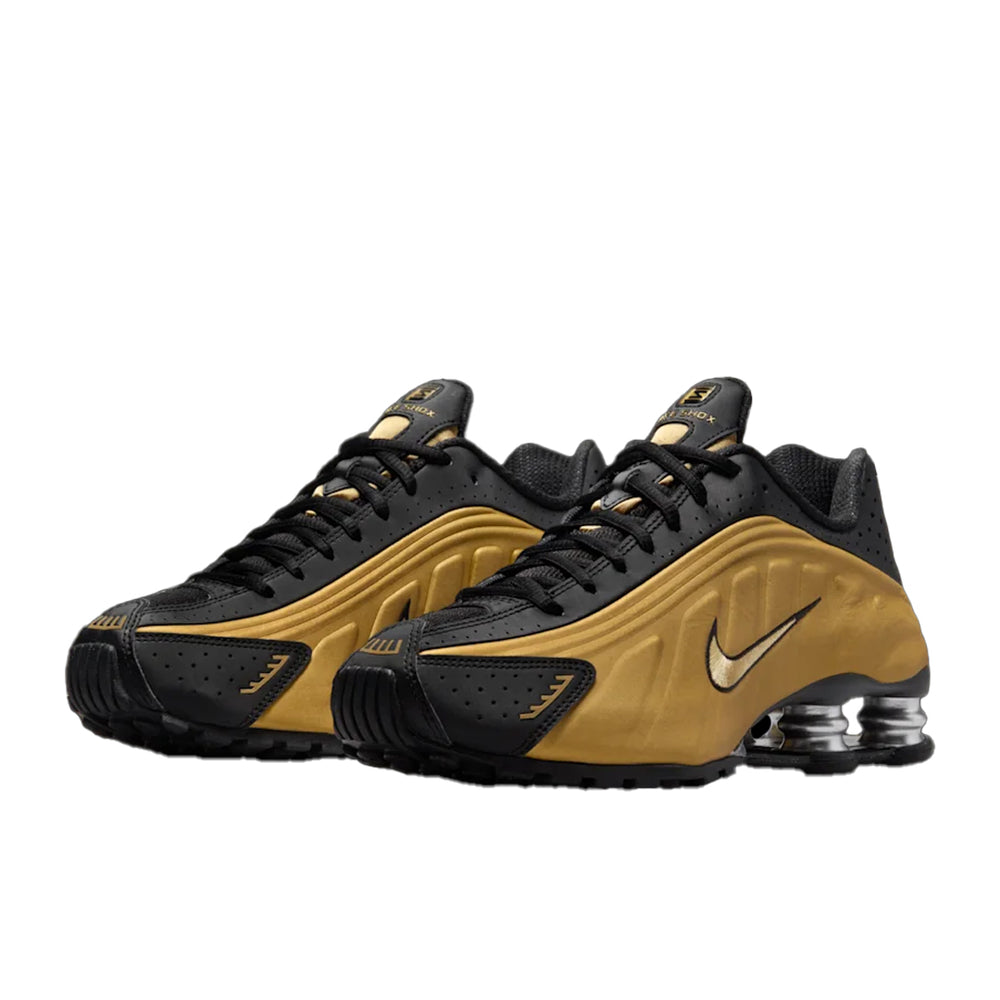 WOMEN'S SHOX R4 BLACK/METALLIC GOLD