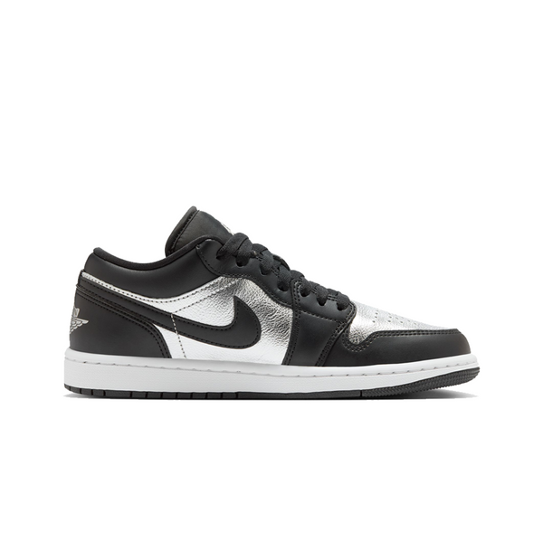 WOMEN'S AIR JORDAN 1 LOW SE BLACK/METALLIC SILVER