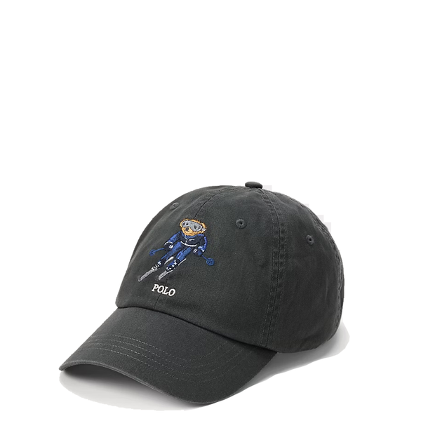 POLO BEAR TWILL BALL CAP GREY