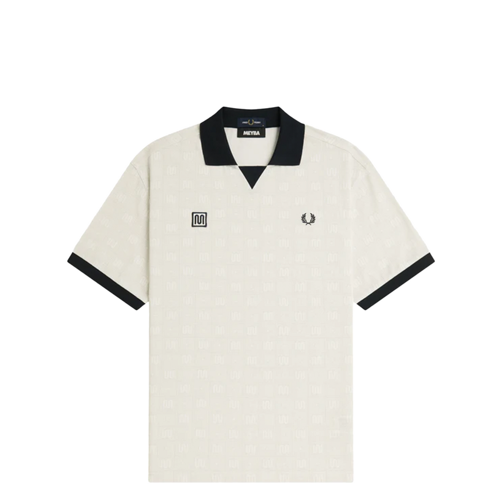 MEYBA X FRED PERRY PRINTED POLO SHIRT ECRU