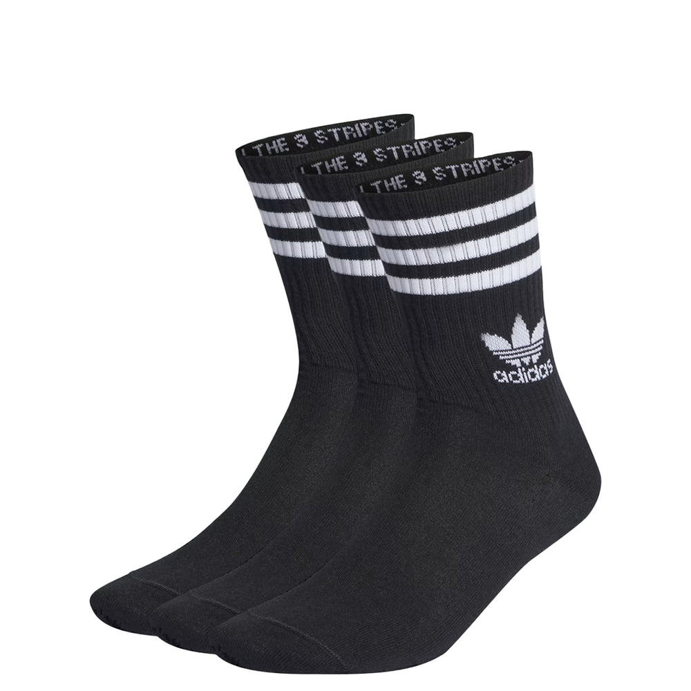 MID CUT CREW SOCKS 3 PAIRS