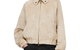 PERFORATED FAUX SUEDE JACKET TAN