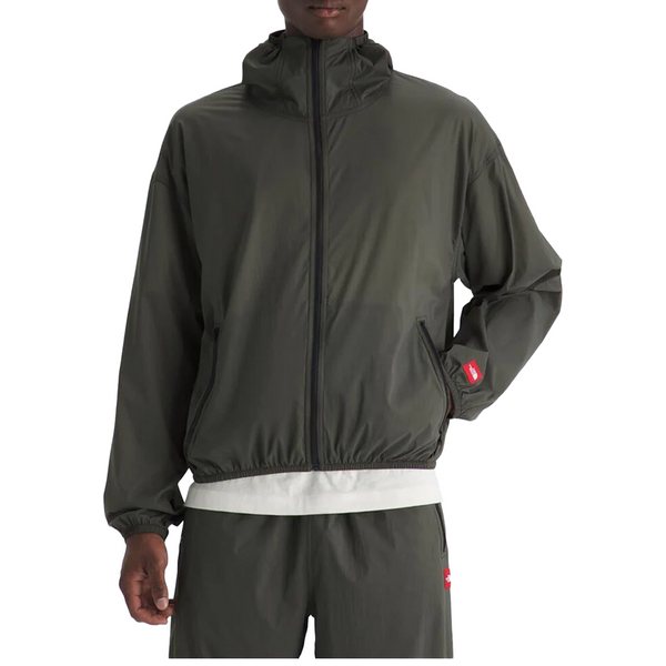 RED BOX PACKABLE HOODED WIND JACKET TAUPE GREEN