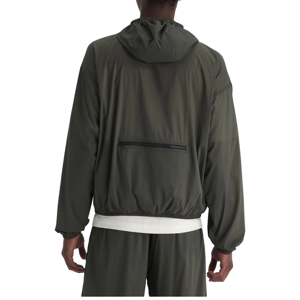 RED BOX PACKABLE HOODED WIND JACKET TAUPE GREEN