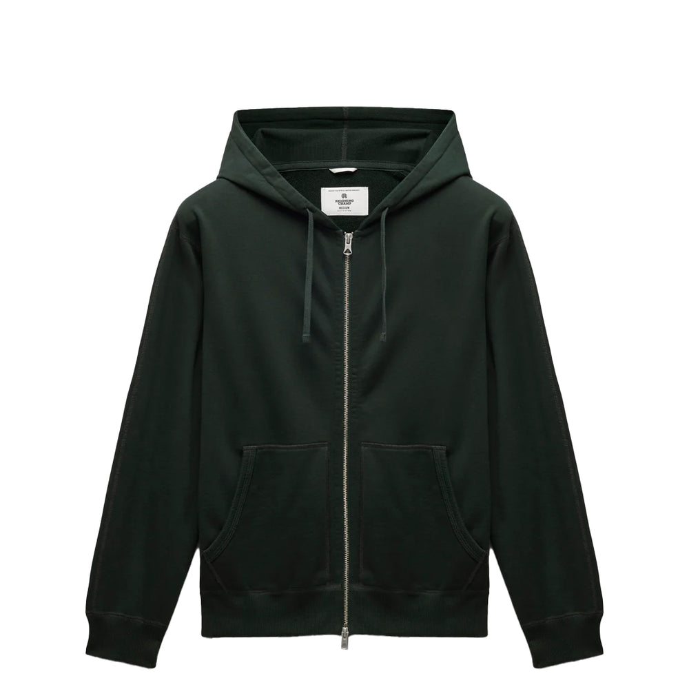 MIDWEIGHT TERRY STANDARD ZIP HOODIE PETROL