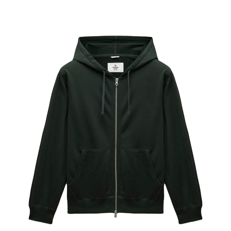 MIDWEIGHT TERRY STANDARD ZIP HOODIE PETROL