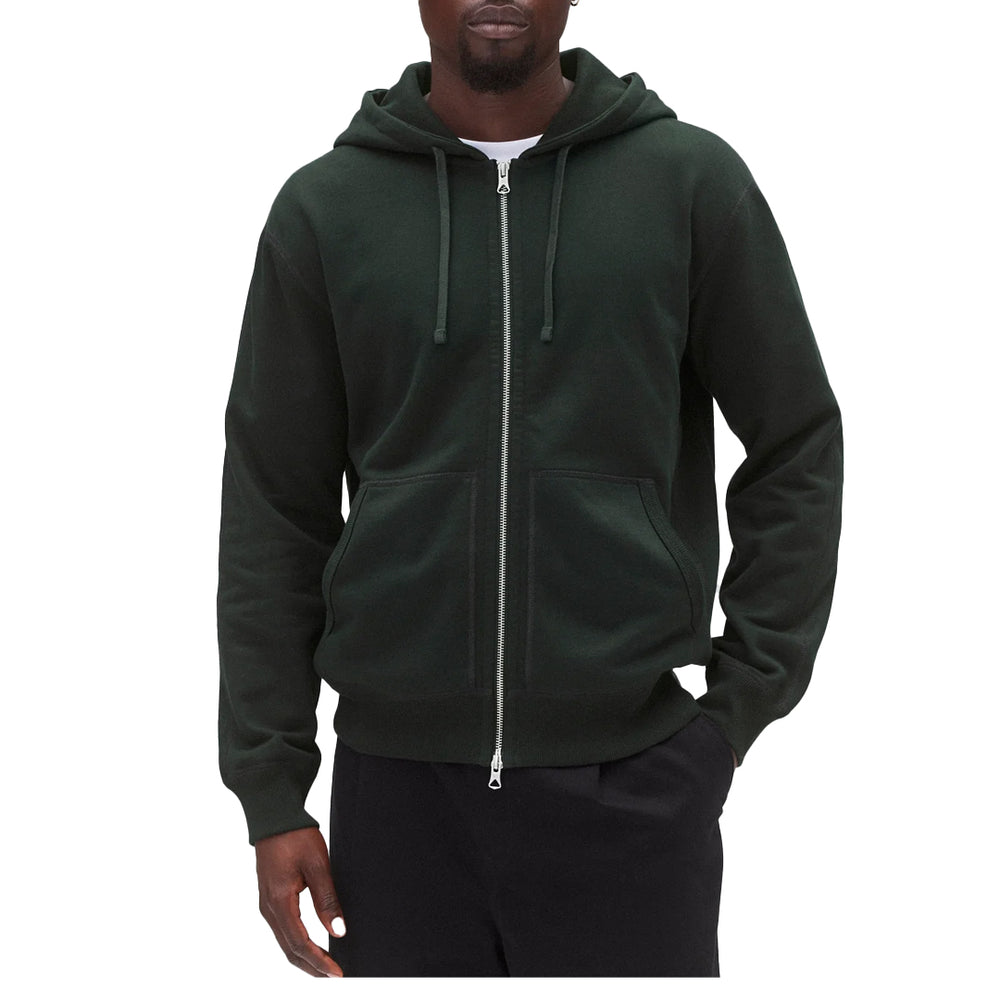 MIDWEIGHT TERRY STANDARD ZIP HOODIE PETROL