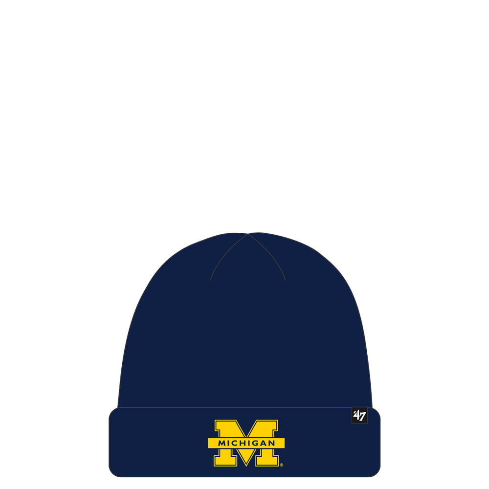 NCAA MICHIGAN WOLVERINES RAISED CUFF KNIT BEANIE