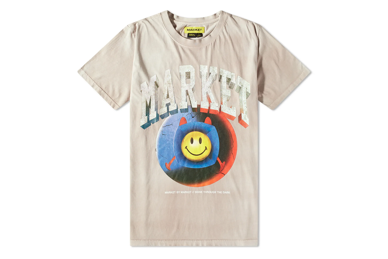 MARKET SMILEY HAPPINESS WITHIN TIE-DYE T-SHIRT 399001234 LAVENDER TIE DYE