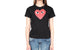 RED HEART BLACK TEE WOMENS SOFTGOODS COMME DES GARCONS BLACK S 