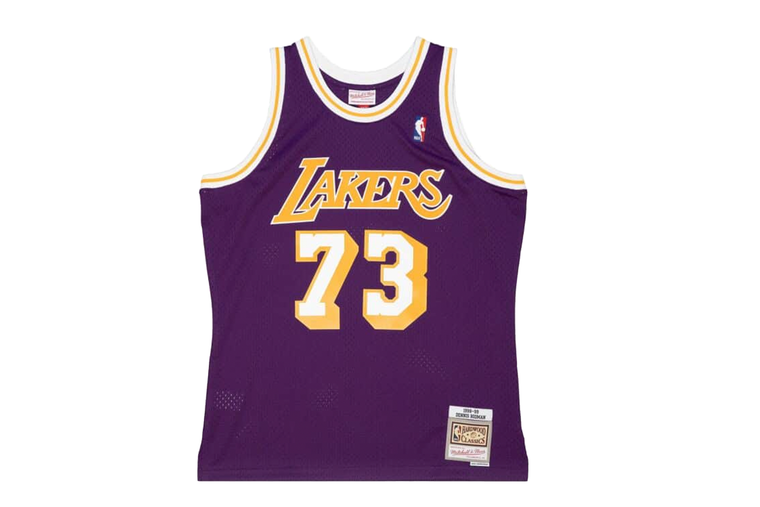 Mitchell & Ness Dennis Rodman Los Angeles Lakers Black Gold Swing Jers