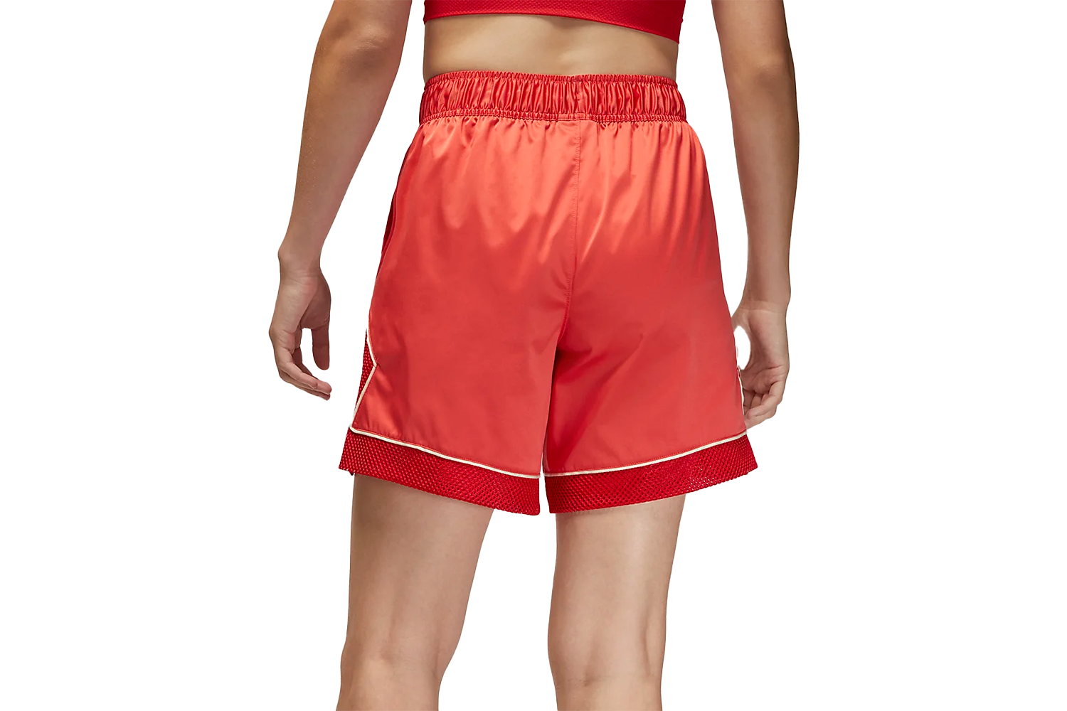 Jordan Women's Plus Size 3X White Red Athletic Shorts Essential Diamond  Short